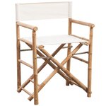 vidaXL Chaise pliable lot de 2 Bambou et toile