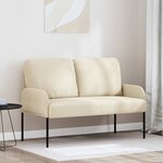vidaXL Canapés avec coussin 110cm Crème Contreplaqué