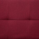 Vidaxl canapé-lit avec deux oreillers rouge bordeaux polyester