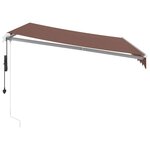 vidaXL Auvent rétractable automatique avec LED marron 300x250 cm