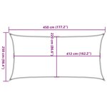 vidaXL Voile d'ombrage sable 4 5x2 5 m 100   polyester oxford
