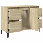 vidaXL Meuble d'évier chêne sonoma 80x33x60 cm bois d'ingénierie