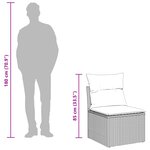 vidaXL Ensemble de Canapés de Jardin 3 Pièces avec Coussins Gris Rotin Synthétique