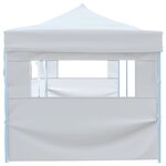 vidaXL Tente de réception escamotable pliable avec 5 parois 3x9m Blanc