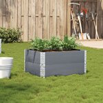 vidaXL Jardinière gris 80x60 cm bois massif de pin