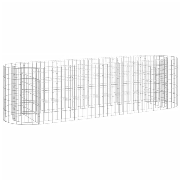 vidaXL Lit surélevé à gabion Fer galvanisé 190x50x50 cm