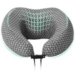 vidaXL Oreiller de Voyage pour le Cou Gris 30 x 28 x 14 cm Polyester