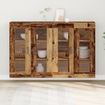 vidaXL Meubles de rangement muraux 2 pièces en bois vieilli 69 5 x 34 x 90 cm  en bois reconstitué