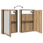 VidaXL Armoire à miroir de salle de bain chêne artisanal 42x12x60 cm
