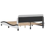 vidaXL Cadre de lit sans matelas blanc et noir 160x200 cm similicuir