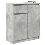 vidaXL Buffet avec tiroir gris béton 71x35x84 cm bois d'ingénierie
