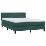 vidaXL Sommier à lattes de lit et matelas vert foncé 160x220cm velours