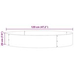 vidaXL Jardinières de jardin 5 Pièces Noires 120x120x20 cm en acier