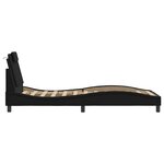 vidaXL Cadre de lit Viana sans matelas noir 90x190 cm similicuir