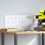 vidaXL Nez de marche Rectangulaire 2 Pièces Argenté 40 x 30 cm Aluminium