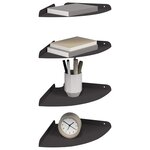 vidaXL Étagère flottante avec étagère 4 Pièces Noir 24 x 24 x 2 cm
