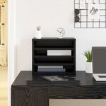 vidaXL Organiseur de bureau Chêne noir 36 x 26 x 29.5 cm