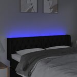 vidaXL Tête de lit à LED Noir 147x16x78/88 cm Tissu
