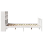 vidaXL Lit bibliothèque sans matelas blanc 140x190 cm bois pin massif