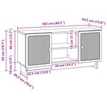 vidaXL Meuble TV 102 x 34 5 x 50 cm Chêne artisanal Bois d'ingénierie
