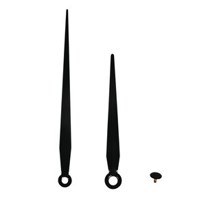 Aiguilles d'horloge "Classic"  noir  80mm / 105mm + capuchon  1 pce.