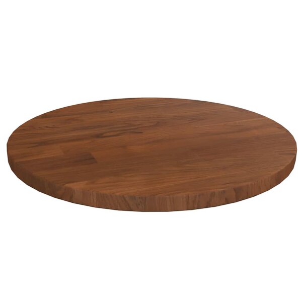 vidaXL Dessus de table rond Marron foncé Ø30x1 5cm Chêne massif traité