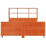 vidaXL Lit bibliothèque sans matelas cire marron 140x200cm bois massif