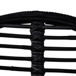 vidaXL Chaises à manger lot de 4 noir rotin naturel