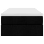 vidaXL Cadre de lit ottoman avec matelas noir 80x200 cm tissu