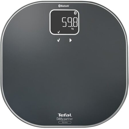 TEFAL PP9500S1 Pese personne connecté BODY PARTNER avec coaching sportif et nutritionnel intégrés dans l'application - Noir