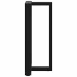 vidaXL Pieds de table de bar en forme de T  2 pièces  noir  40 x 35 x (90-91) cm  acier
