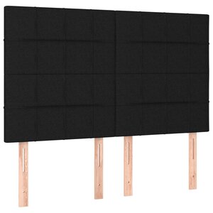 vidaXL Têtes de lit 4 Pièces Noir 72x5x78/88 cm Tissu