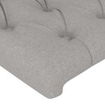 vidaXL Tête de lit à LED Gris clair 163x16x118/128 cm Tissu