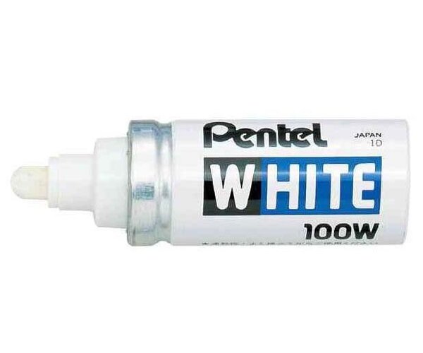 Marqueur PAINT Permanent X100W Pointe ogive 2 9 mm Blanc PENTEL