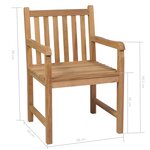 vidaXL Ensemble de salle à manger d'extérieur 5Pièces Bois solide de teck