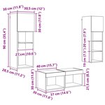 vidaXL Meubles TV muraux 4 Pièces Chêne artisanal 40 x 30 x 30 cm