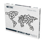 Puzzle déco minimaliste Map Monde