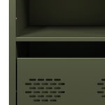 vidaXL Buffet haut vert olive 68x39x103 5 cm acier