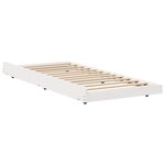 vidaXL Lit Blanc Bois de pin 80 x 200 cm Résistant Cadre de lit