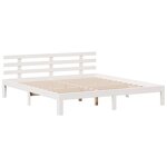vidaXL Lit bibliothèque sans matelas blanc 180x200 cm bois pin massif