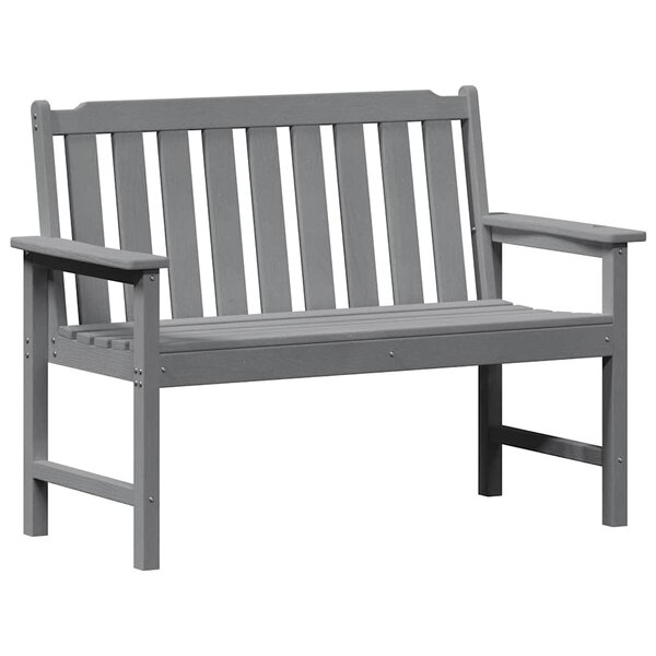 vidaXL Banc de jardin avec coussin Gris clair 120 x 59 x 88cm HDPE