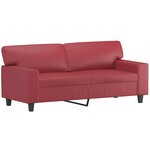 vidaXL Ensemble de canapés 2 Pièces rouge bordeaux similicuir