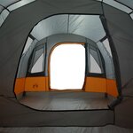 vidaXL Tente de camping tunnel 3 personnes gris et orange imperméable