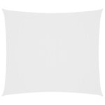 vidaXL Voile de parasol tissu oxford rectangulaire 2x2 5 m blanc