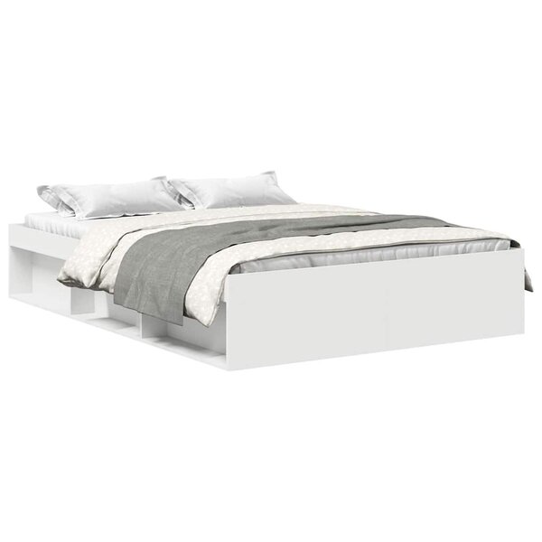 vidaXL Cadre de lit sans matelas blanc 140x200 cm