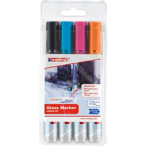 Marqueur pour verre 95 Etui de 4 Assorti 1 5-3 mm EDDING