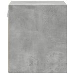 vidaXL Table de chevet murale avec lumières LED gris béton
