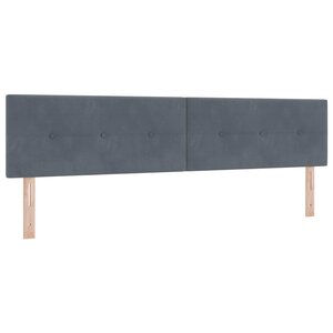 vidaXL Tête de lit LED avec des lumières à LED Gris 200 cm Polyester