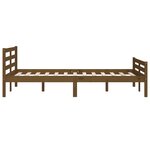 vidaXL Cadre de lit Marron miel Bois massif 120x190 cm Petit Double