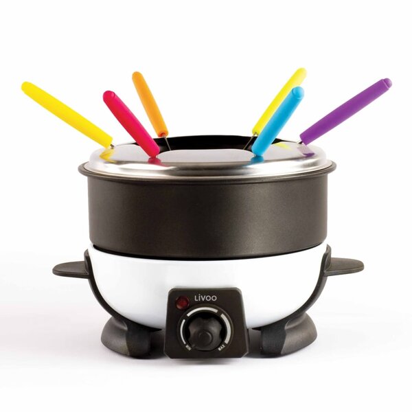 Livoo Fondue électrique 6 personnes 1 6 L 500 W Blanc et noir